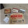 Image 1 : Scaeffer Pen Set, Lighter, Store Cardboard Sign Closed w Purity Flour Adv