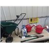 Image 1 : Fertilizer / Seed Broadcastor , Bottle Sprayer Pruners, & Watering Can