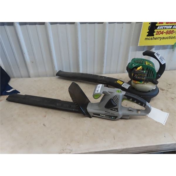 (AR) Earthwise Elec Hedger 2.8 AMP 22" Weedeater 25 CC Gas Blower ,