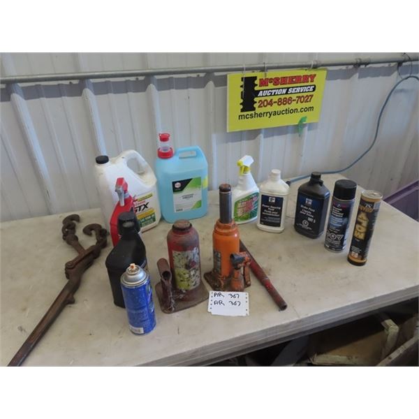 (AR) Oils, Grease, Cleaners & Load Binder, Hyd Bottle Jack