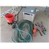 Image 1 : (NY) Hose & Hose Reel Cabinet, Elec Hedger, Fertilizer Spreader & Flower Bed Tools