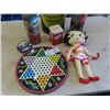 Image 2 : (LF) Ray O Vac Metal Garbage Can, Tinker Toy, & Chinese Checkers & Betty Boop