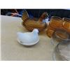 Image 3 : 2 Hens on Nest Candy Dishes, Glassware, Johnnie Walker Tray