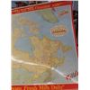 Image 3 : Map of Canada - 2 Sided, w Chocolate Bar Adv- Nelson 1960's Exec Condition