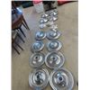 Image 1 : (M) Approx 15 Hubcaps - Set of 4 Thunderbirds, Set of 4 Cadillac, Set of 4 Plymouth, 3 GMC