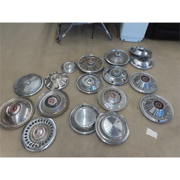 Approx 17 Hubcaps- Singles, Some Doubles