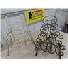 Image 2 : Mirror 32x 16" , 2 Metal Magazine Racks, & Metal Wine Rack