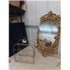 Image 3 : Mirror 32x 16" , 2 Metal Magazine Racks, & Metal Wine Rack