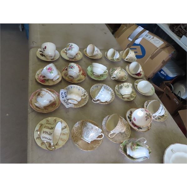 21 Sets of China C & S, - Royal Albert, Colough, Royal Adderly, Roslyn Plus More!