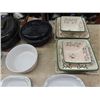 Image 2 : Canner, 2 Roasters, Corning Ware, Anchor Hocking, 4 Baking Dishes w Racks