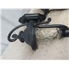 Image 2 : 3 Outside Wall Mount Light Fixtures & Self Standing Candle Holder