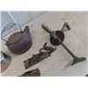 Image 2 : Cast Kettle, Press Drill, 3 Planers, & Coleman Lantern Bases