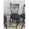 Image 2 : 4 Swivel Bar Stools Some of The Upholstery Has Marks