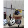 Image 2 : 4 Bicycle Helmets, Fishing Rods,Heater Plus