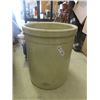 Image 2 : Medalta 15 Gal Crock w Handles & Wooden Lid