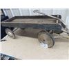 Image 2 : Very Old Child's Wagon , Wooden Box, Steel Rims w Solid Rubber & Toddler Swing