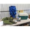 Image 1 : Coleman Cooler, Back Pack, Outboard Motor Cover Size 9 Chest Wadders