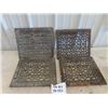 Image 1 : 4 Vintage Cast Heat Grates 11.5"x 13.5"