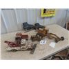 Image 1 : Metal Toys - Rough Shape, Lil Beaver Grader, Case 830 Tractor, Tonka Tow Truck