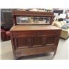 Image 1 : Quarter Cut Oak Buffet w Top Mirror 38"H 54"W x 22"D Plus Top Mirror 17.5" x 53"