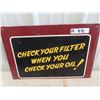 Image 1 : Metal Service Filter & Oil Garage Sign 13" x 19"