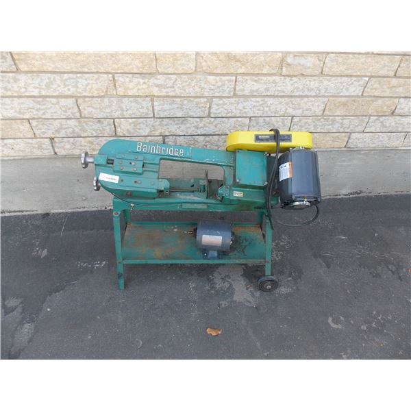 Horizontal band Saw (on stand) with New blade + parts motor - Bainbridge 101