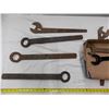 Image 3 : antique large wrenches/box end + open