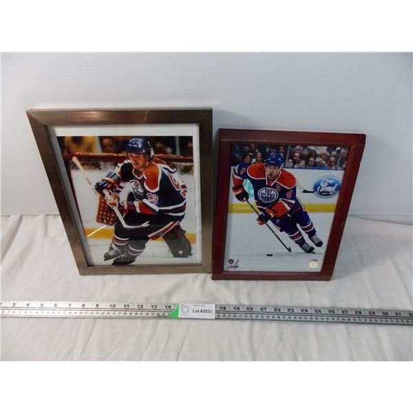 Wayne Gretzky retro photo + Taylor Hall NHL framed picture