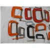 Image 2 : Metal C-Clamps x16 qty - various sizes