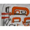 Image 2 : 16qty Metal C-Clamps - various sizes - 2"-8"