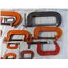 Image 4 : 16qty Metal C-Clamps - various sizes - 2"-8"