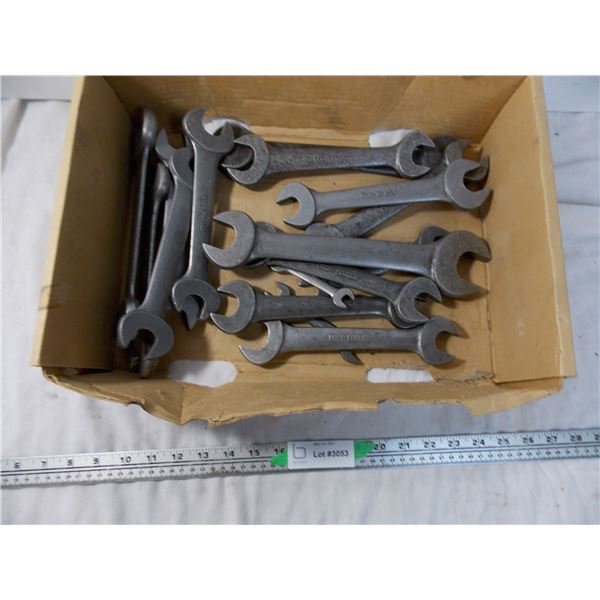 Box of Drop Forged Heavy Duty Metric open-ended wrenches