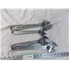 Image 2 : 4 Chrome Vnadium Crescent wrenches