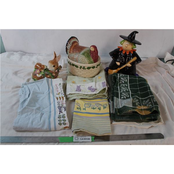 Cookie jars and tea towels