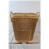 Image 1 : Possibly wicker or bamboo, woven basket 1'11" tall, 1'9" wide