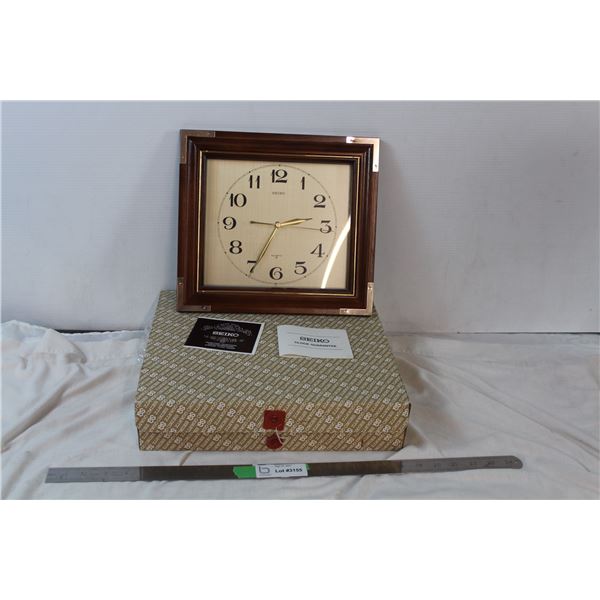 Seiko wall clock - in box