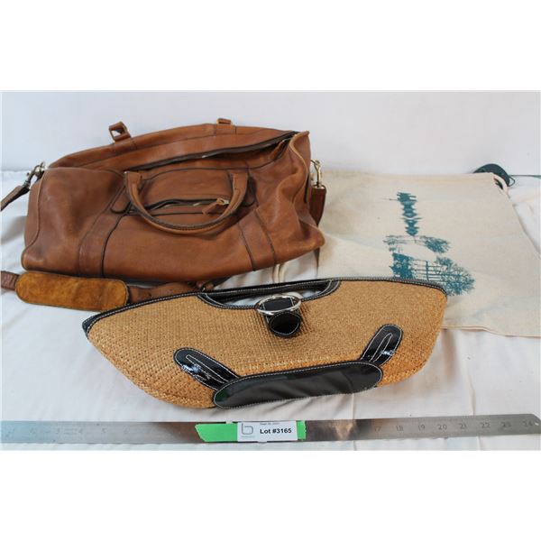 genuine leather bag, woven hand bag, Shawn Mendes drawstring bag