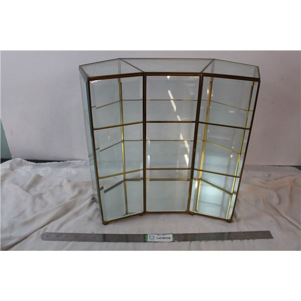 16.5" tall glass display case