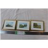 Image 1 : Set of 3 framed watercolour paintings - artist - Y. Kydd