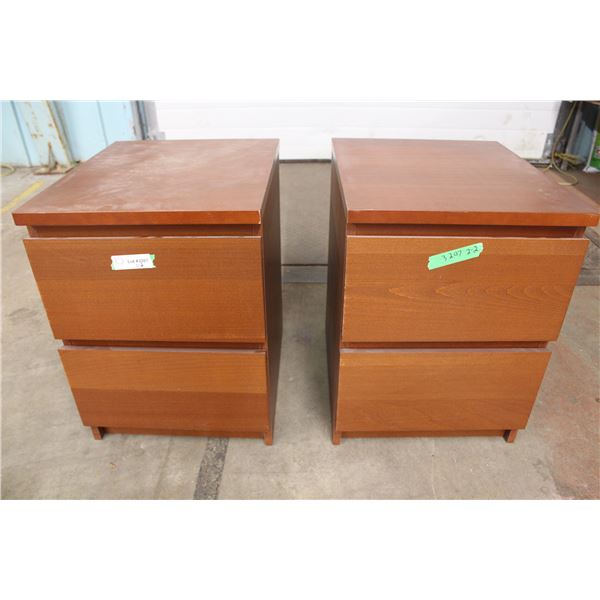 Pair of nightstand dressers - 22"T, 16"W, 19"D