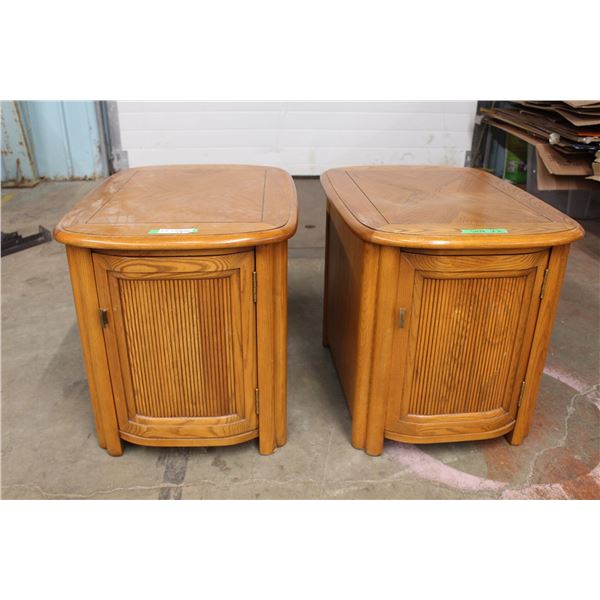 Pair of end tables - 22"T, 21"W, 28"D