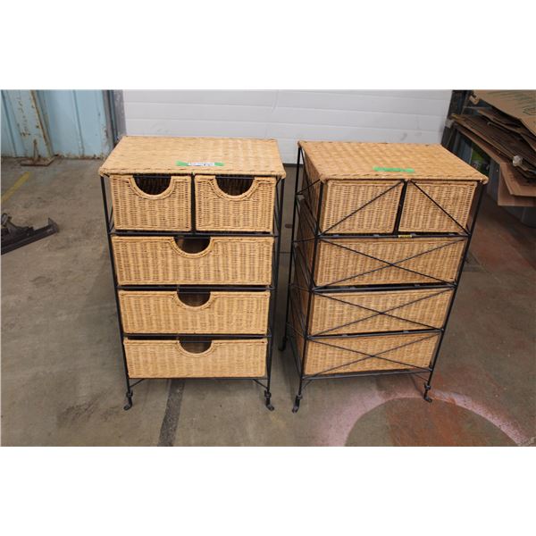 Two wire basket storage containers - 32"T, 18"W, 12"D