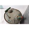 Image 4 : 2 Metal Gas Cans - biggest is 17" T, 13" diameter