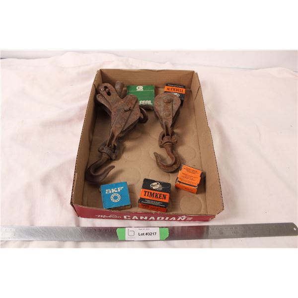 Vintage Pulleys + spare bearings