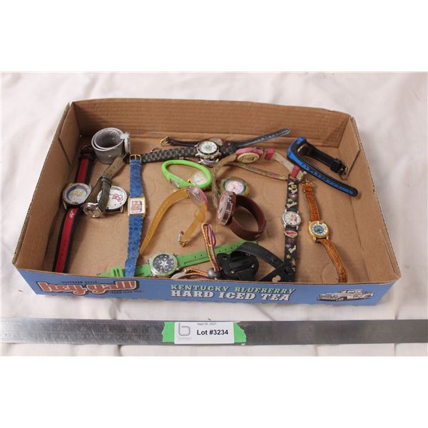 Box of kids related watches - for repair