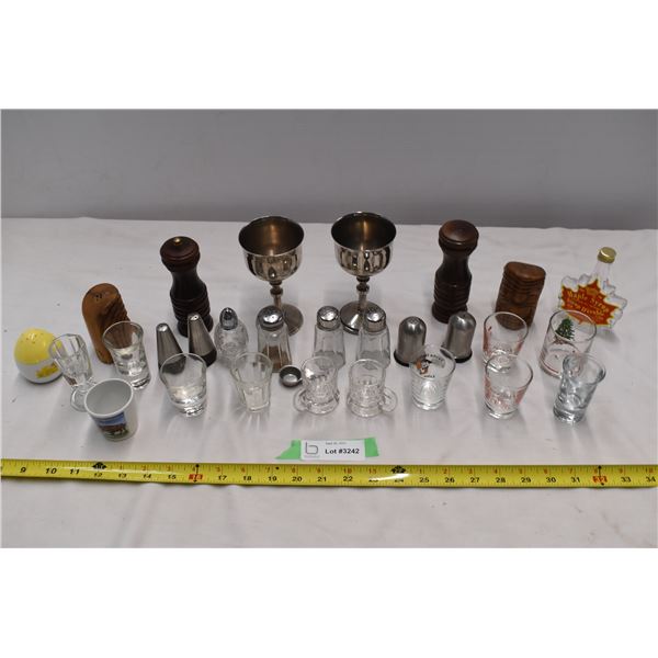 Salt Shakers + Shot glasses