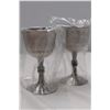 Image 5 : Metal stands, metal goblets, metal strainer,stained glass decoration