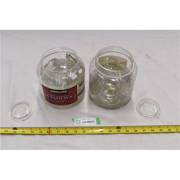 Glass canning jar lids