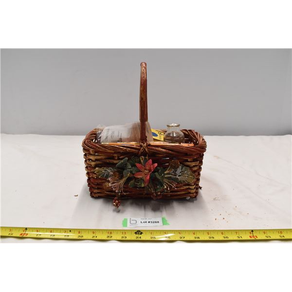 Basket of art supplies & misc.