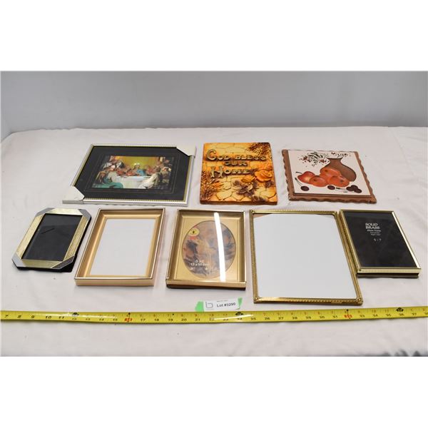 5 Picture frames & 3 Pictures